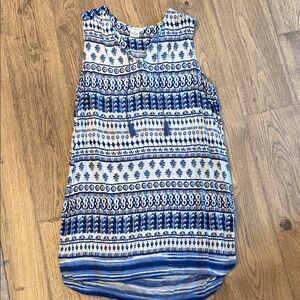 BeachLunchLounge Blue and White Patterned dress